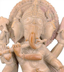 Fluting Ganesha - Stone Sculpture