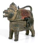 "Roaring Lion" Tribal Box Statuette