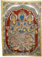 Krishna with Consorts-Kalamkari Painting