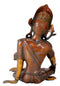 Seated Indra Dev Golden Brown Finish