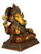 God Siddhi Vinayak Brass Statue with Color Finish 12.75"