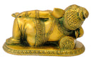 Resting Baby Ganpati Golden Finish Brass Figure