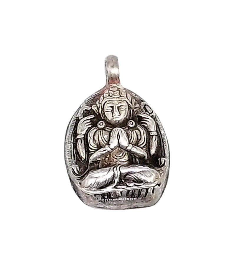 Lokeshvara Silver Pendant
