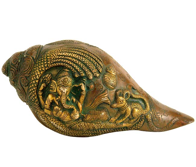 Lord Ganesh Brass Conch