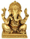 Ganesha The Elephant God - Brass Sculpture