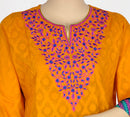 Orange Long Cotton Kurta