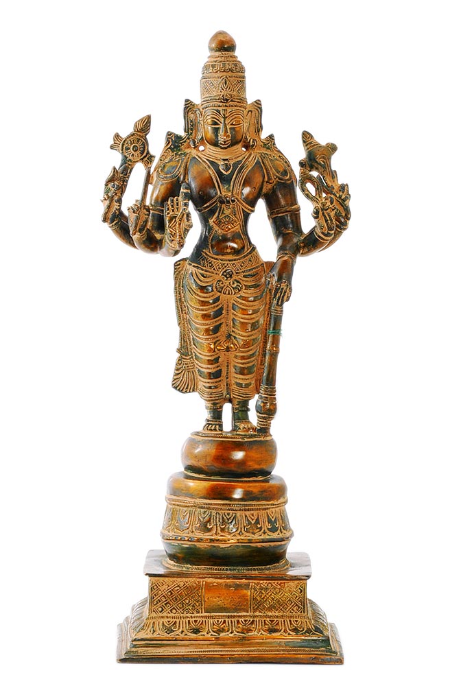 Lord Vishnu Statue in Antique Finish