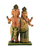 Ganesha Lakshmi Wood Sculpture