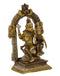 Lord Narsingh Narayan with Lakshmi - Brass Statue 7.5"