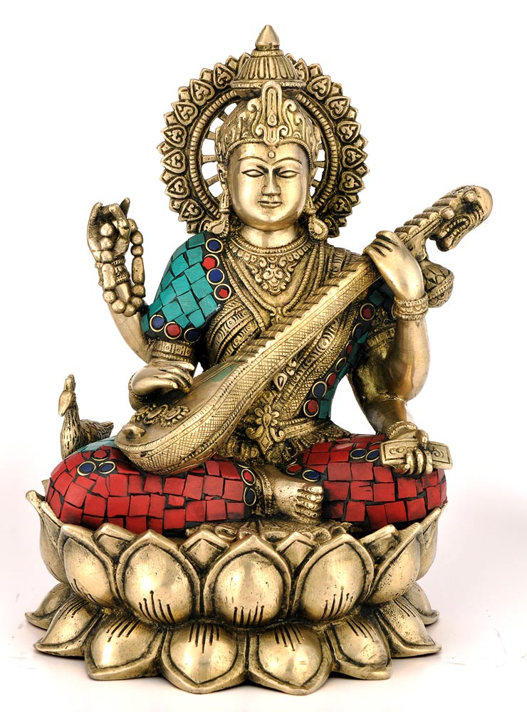 Ma Saraswati -  Exclusive  Brass Statue