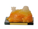 Laughing Buddha Resin Figure in High Gloss Stone Finish