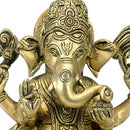 Lord Ganesha Seated on Rat - Brass Sculpture