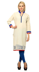 Ethnic Cream Kurta with Warli Design