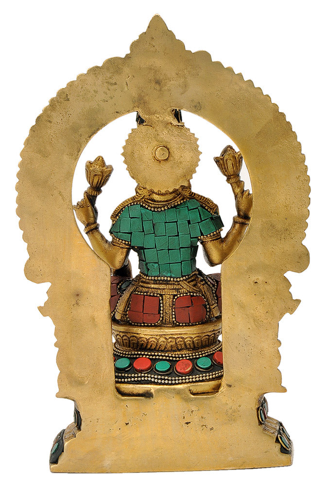 Blessing Devi Mahalakshmi Brass Statue