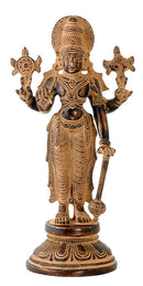 Lord Vishnu - Antiquated Brass Figure
