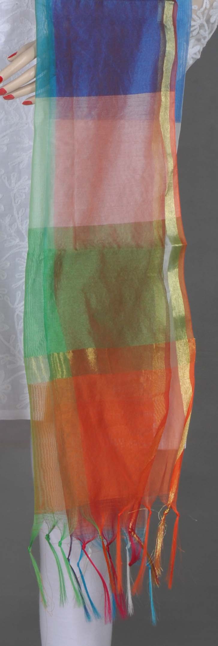Multi Color Art Silk Stole