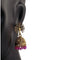Peacock Beautiful Indian Style Jhumki Earrings Magenta