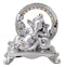 Silver Finish Polyresin Resting Lord Ganesh