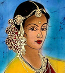 A Bharatnatyam Dance Performer - Batik Painting