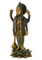 Vishnu Standing on Lotus - Brass Figurine