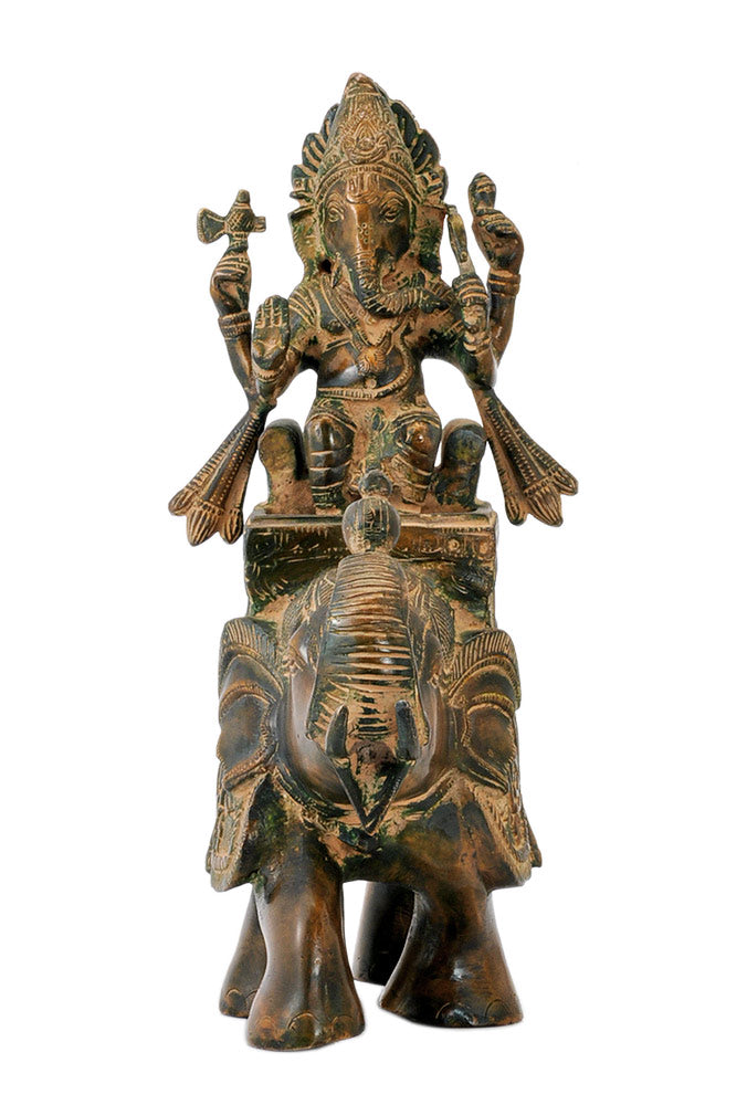 God Gajanan Ganesha Riding on Elephant