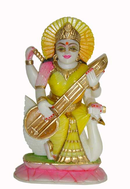 Saraswati on Swan 6"