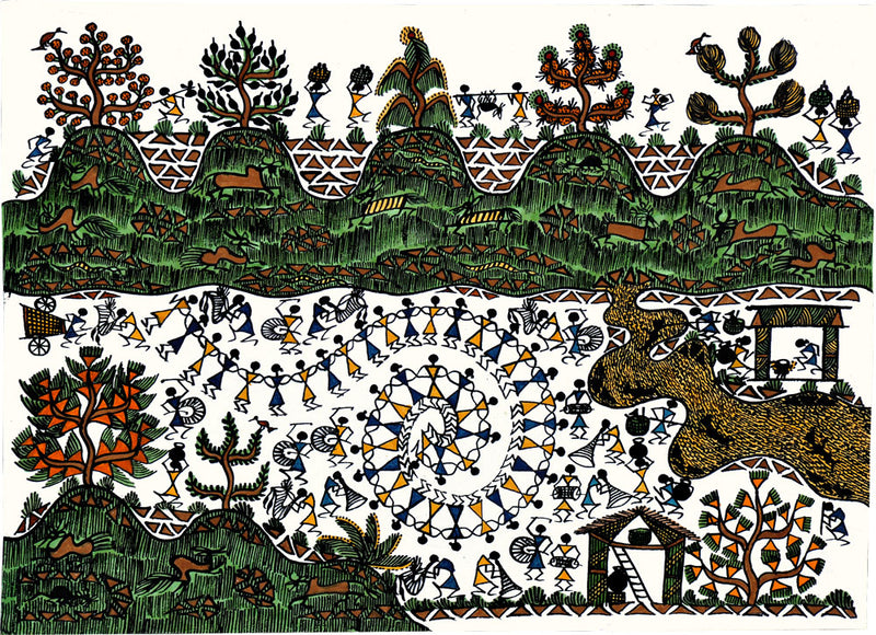 A Warli Painting of India