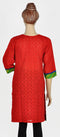 Red Embroidered Kurta