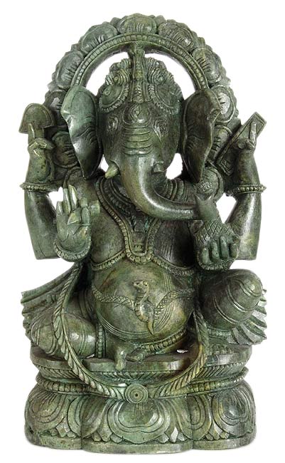 'God of Good Luck' Ganesha Stone Sculpture
