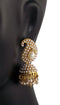 Bollywood Ethnic Fashion Gold Tone Pearl Jhumki Earring Indian Traditional Jewelry