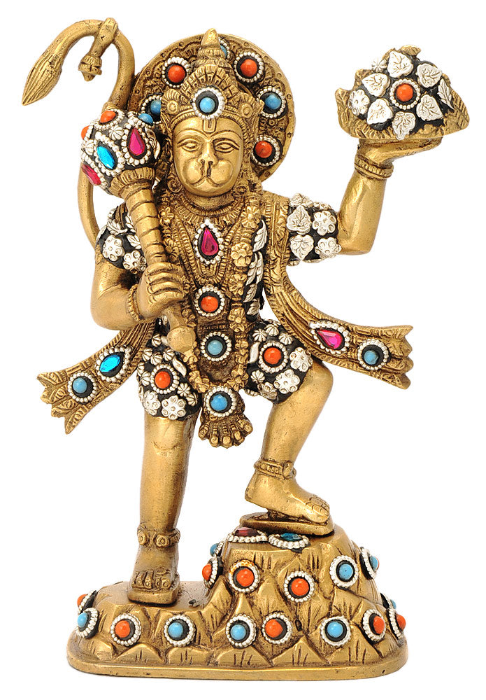 Shree Hanuman ji Brass Figurine 8.80"