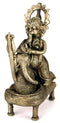 Lord Ganesha Worshipping Shiva Linga - Dhokra Statue