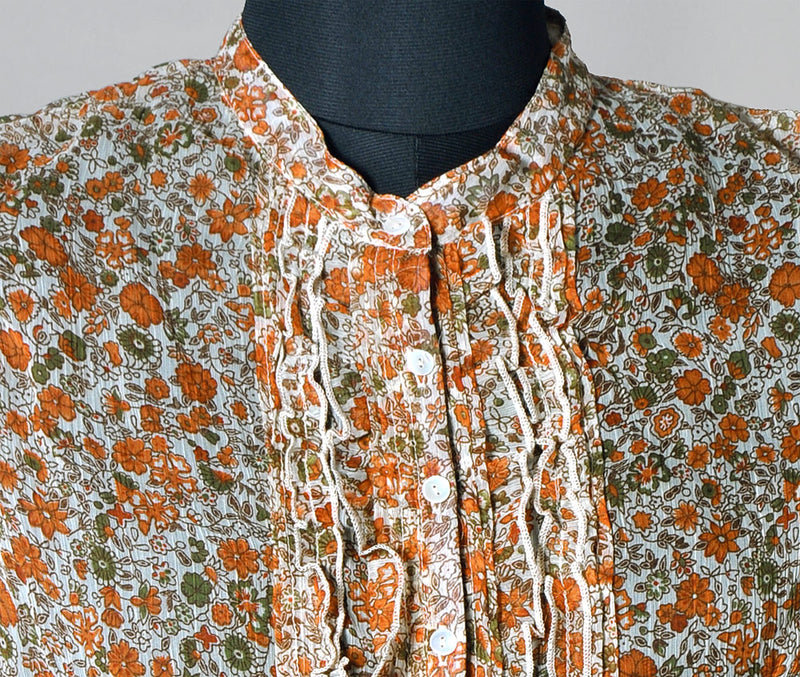 Floral Print Shirt in Georgette