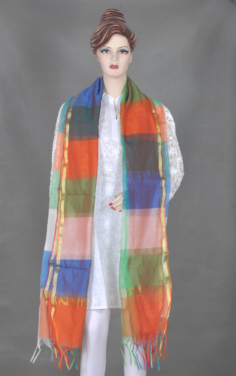 Multi Color Art Silk Stole