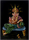 "Seated Lord Vinayaka" Velvet Painting