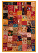 As The Sun Travels - Embroidered Patch Work Tapestry