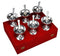 Silver Plated Ice Cream 6 Bowl Set Velvet Box Pack