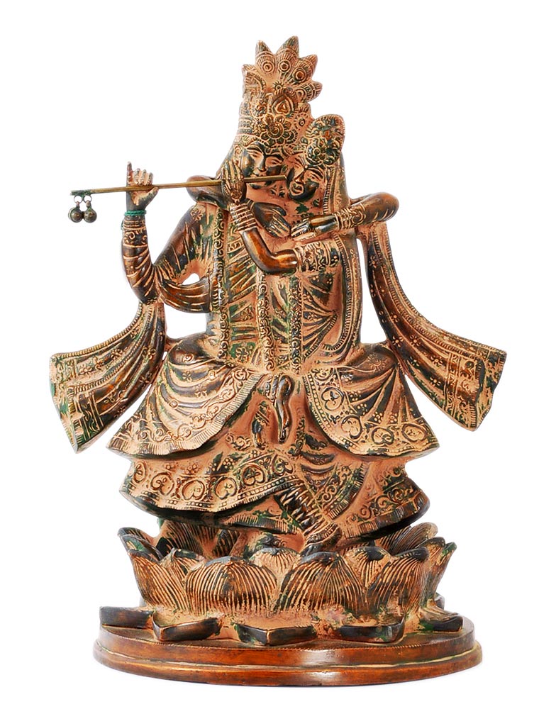 Divine Couple Shri Radha Krishan Brass Figure