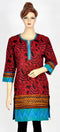 Printed Cotton Maroon Kurti