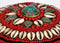 Cowrie Shell Box with Red Beads