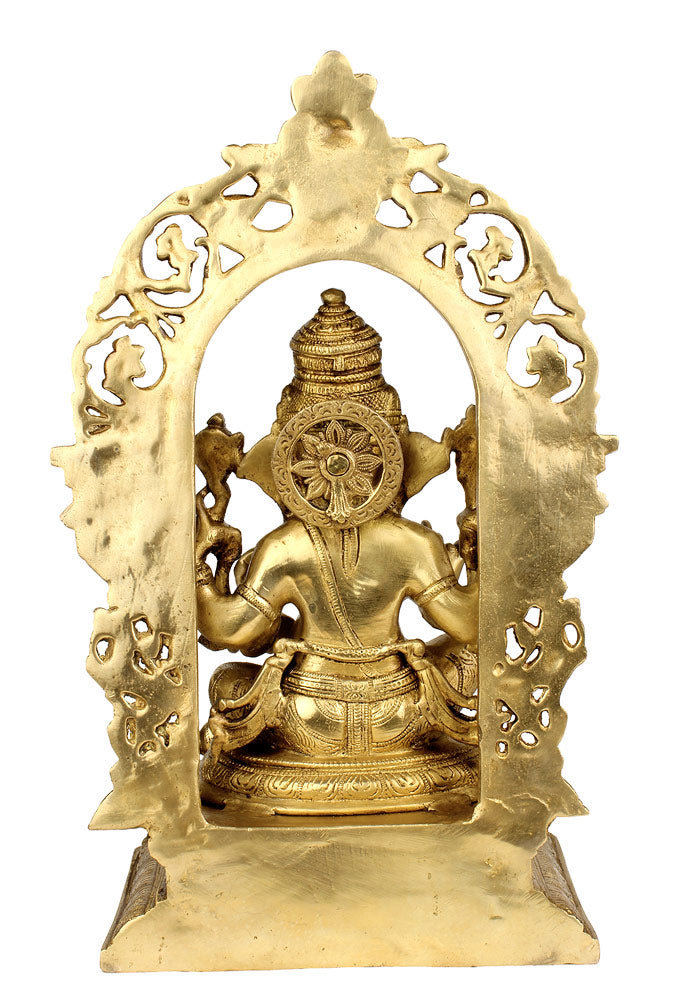 God Gajanan Seated on Chowki 15.75"