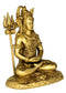 Seated Shiva Brass Figurine 10.25"