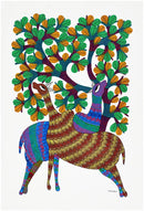 Deers Under the Tree - Gond Art Painting