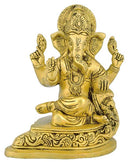 Blessing Ganesha - Brass Statue