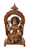 Brass Goddess Lakshmi Seated on Throne