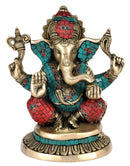 Four Armed Seated Ganesha
