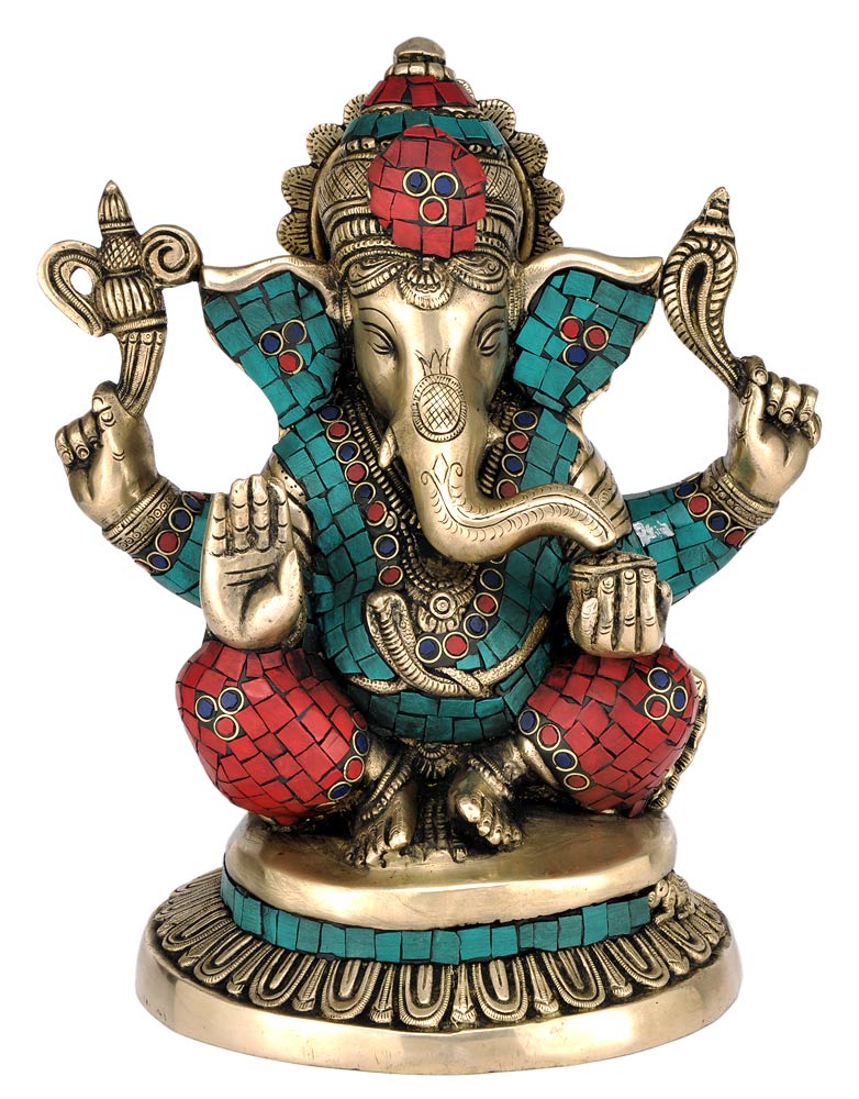 Four Armed Seated Ganesha