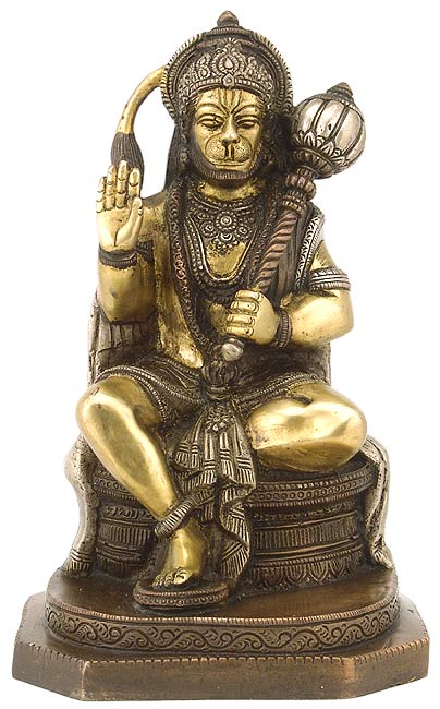 Lord Pawan Putra Hanuman - Brass Statue