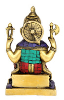 Lord Vinayak Brass Sculpture 8"