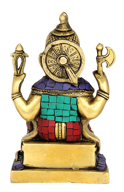 Lord Vinayak Brass Sculpture 8"